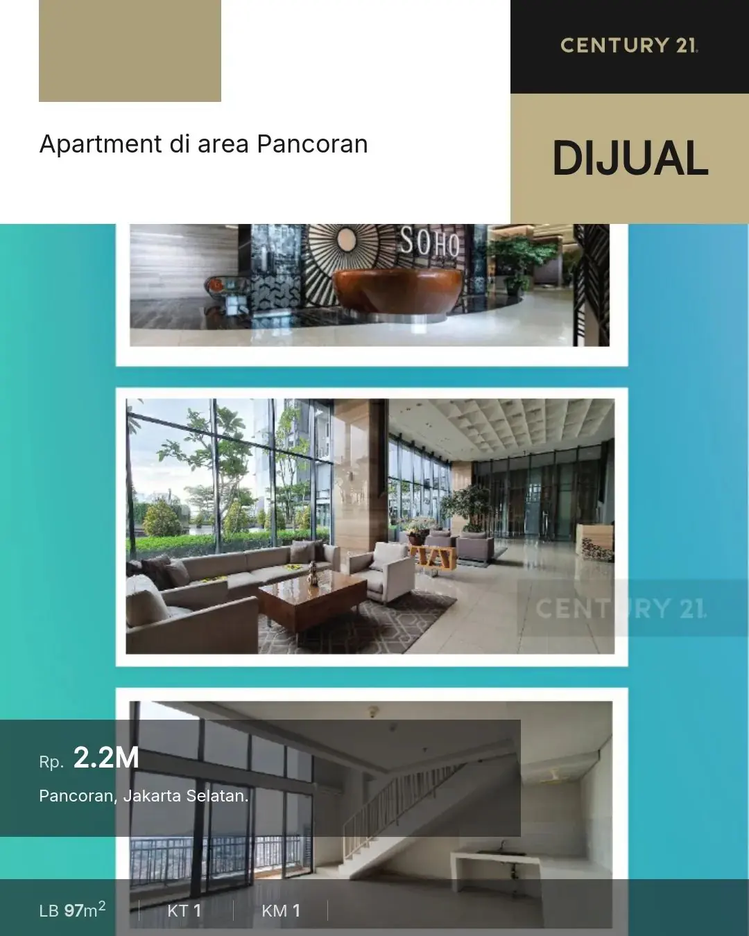 Dijual apartemen SOHO Pancoran