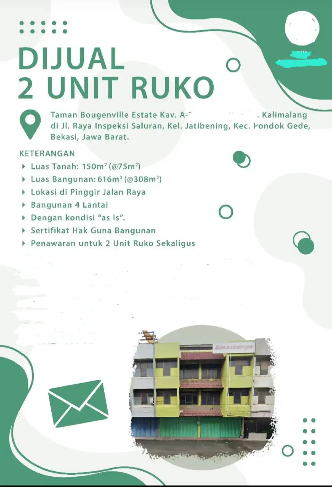 DIJUAL RUKO TAMAN BOUGENVILLE ESTATE 2