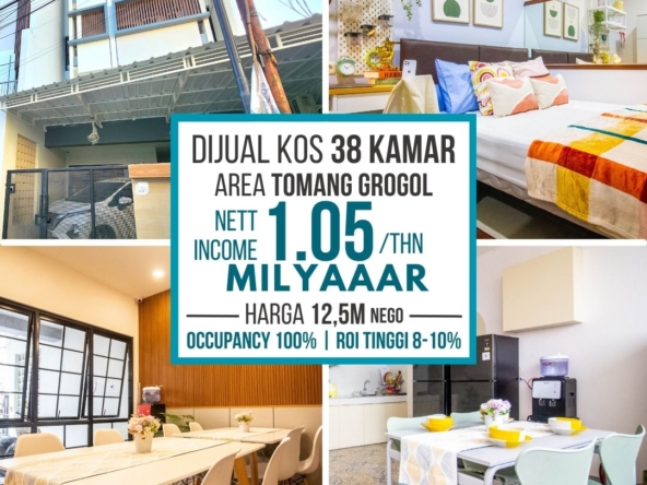 Rumah kost baru 38 kamar Tomang Diamond Residence