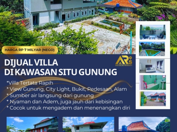 Dijual Villa & lahan 2.4 Ha jauh di bawah harga Pasar