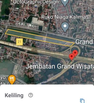 Tanah komersil di Raya Kalimalang Bekasi Timur depan Grand Wisata SATULISTING.com