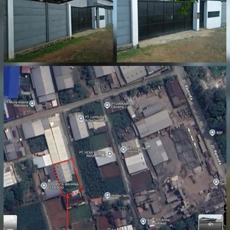 LOKASI GUDANG BEKAS KONVEKSI DI GUNUNG SINDUR BOGOR