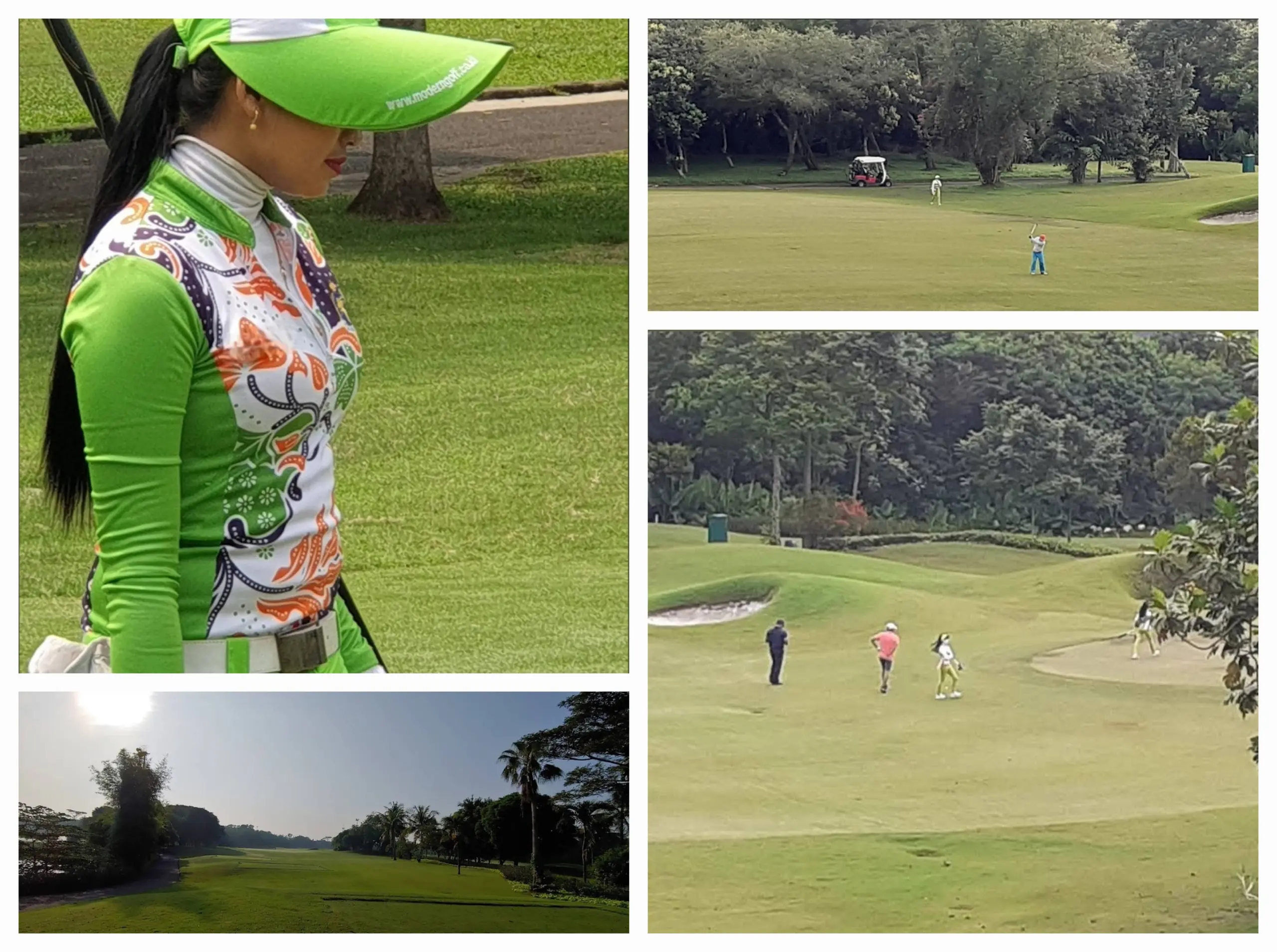Suasana depan Rumah View Golf di Kota Modernland
