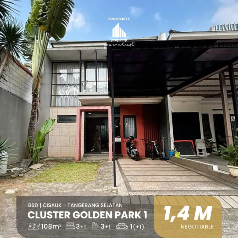 Rumah Termurah Dikelasnya Cluster Golden Park 1 BSD Tangerang Selatan