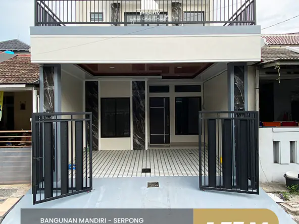 Rumah Modern Bangunan Mandiri di Villa Melati Mas Serpong Tangerang