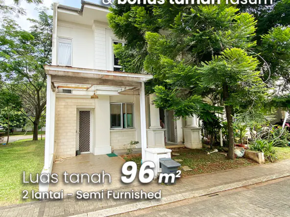 Rumah Lebar 8 Langka Siap Huni di Cluster Anila House Vanya Park BSD