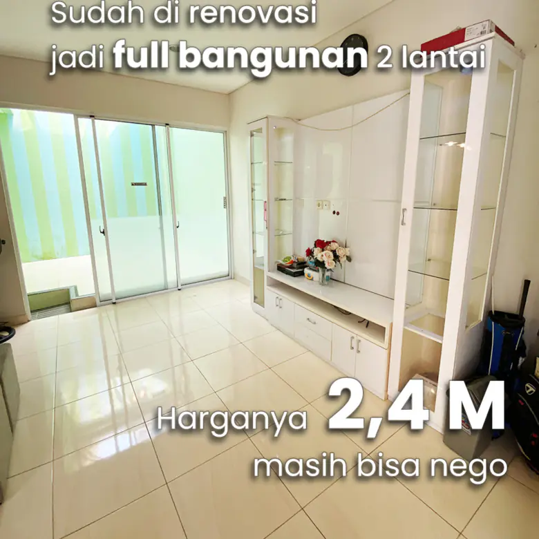 Kamar tidur di dalam rumah cluster Anila House Vanya Park BSD