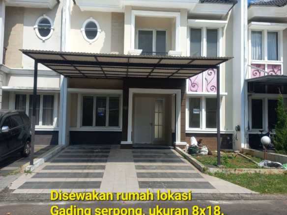 Disewakan rumah di cluster lavender gading serpong