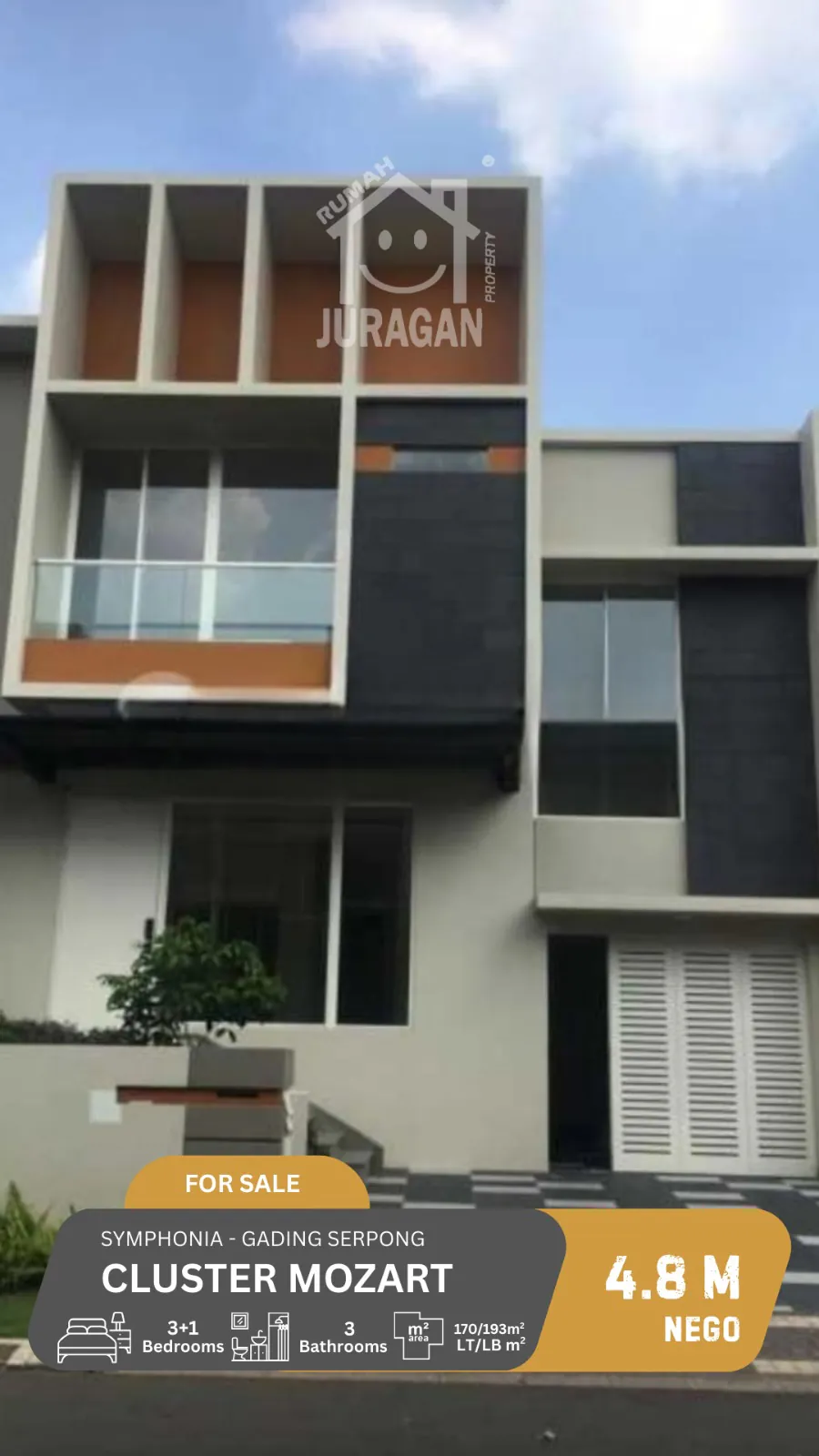 RUMAH DIJUAL MOZART SYMPHONIA GADING SERPONG SATULISTING.com