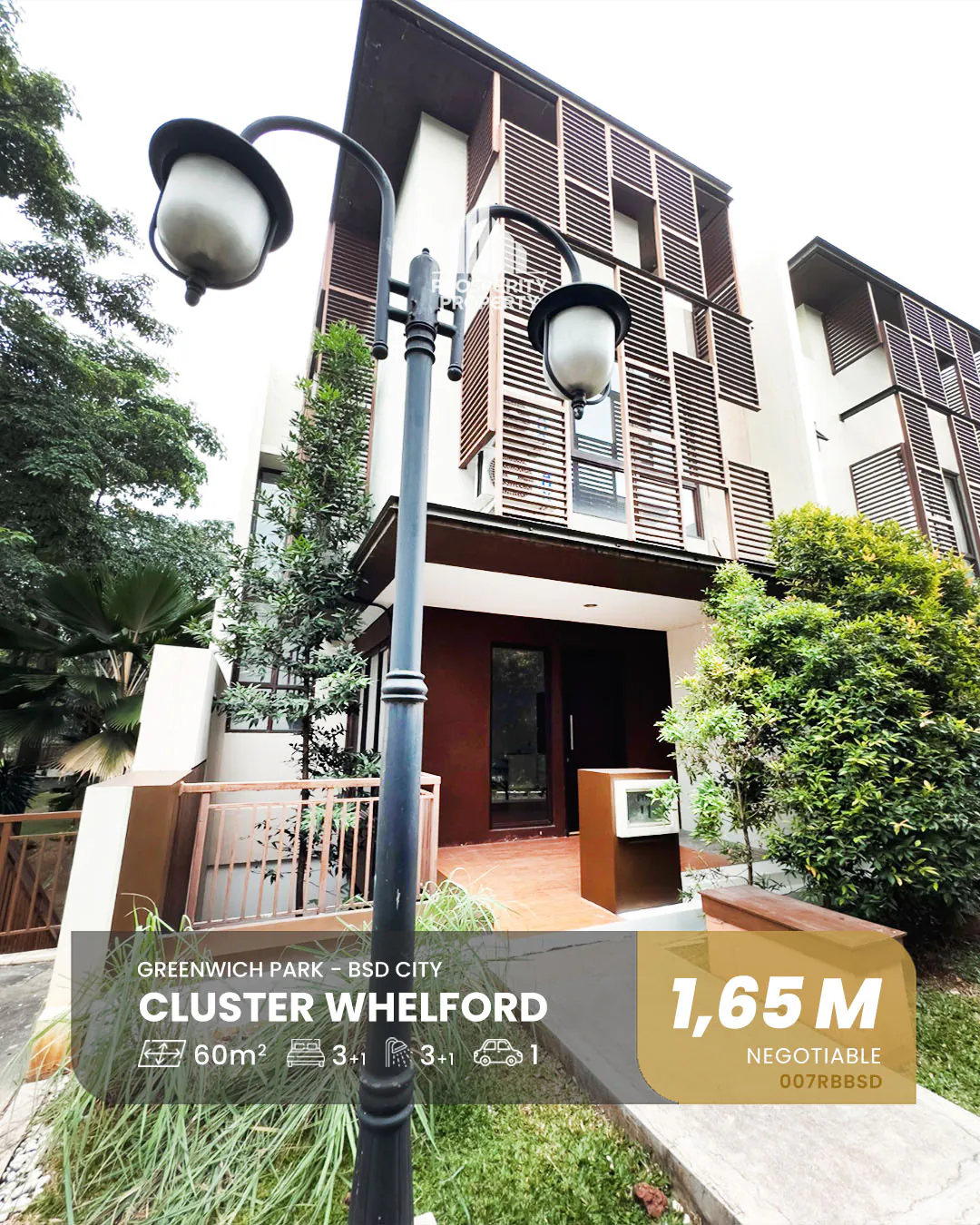Dijual Rumah Cluster Whelford Greenwich Park BSD City