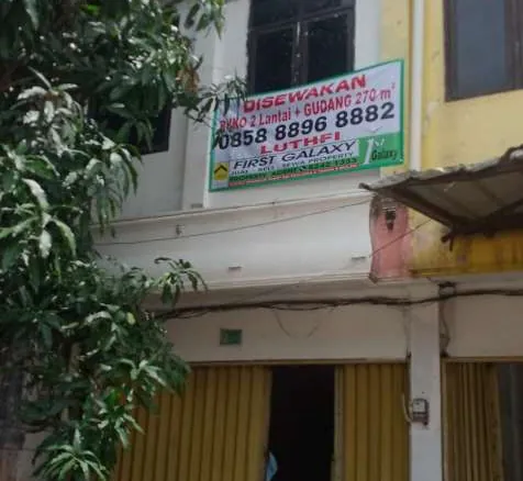 Disewakan gudang 216m dg ruko 2 lantai di jaln Ry Dr Ratna Jatikramat SATULISTING.com
