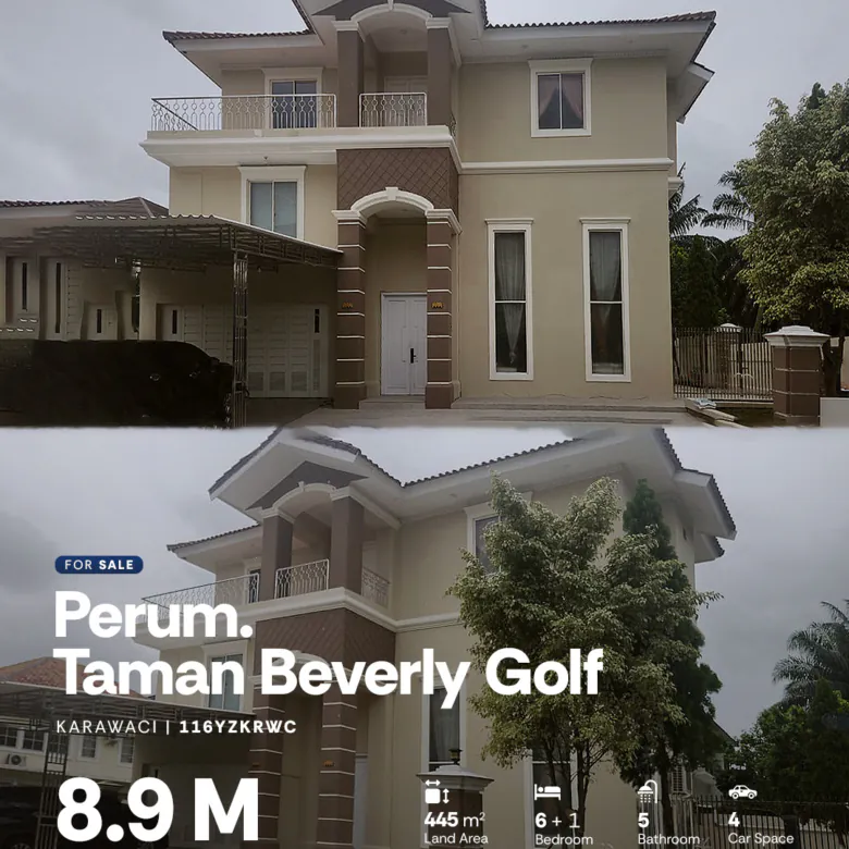 Jual rumah di Taman Beverly Golf Lippo Karawaci