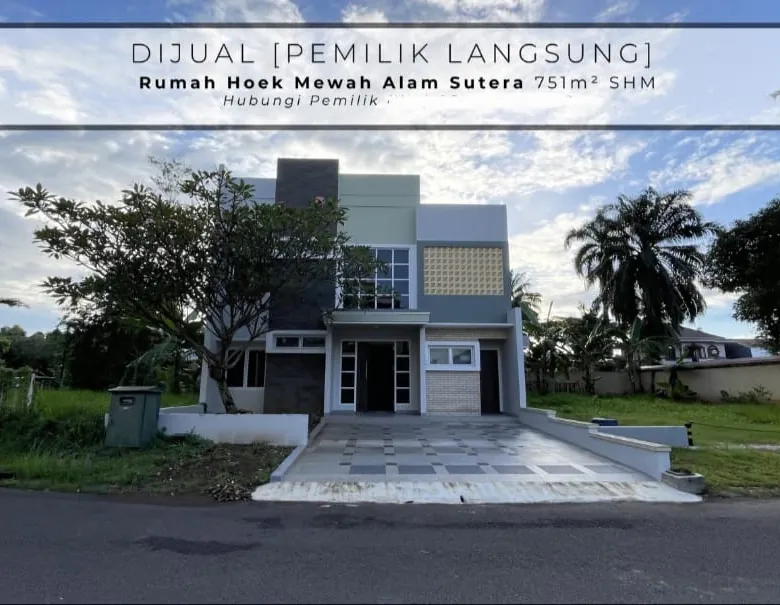 DIJUAL RUMAH HOEK MEWAH ALAM SUTERA SATULISTING.com
