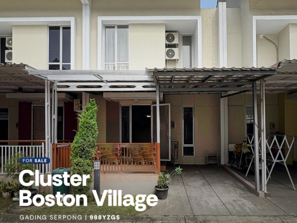 Rumah Sudah Renov Siap Huni di Cluster Boston Village Gading Serpong SATULISTING.com