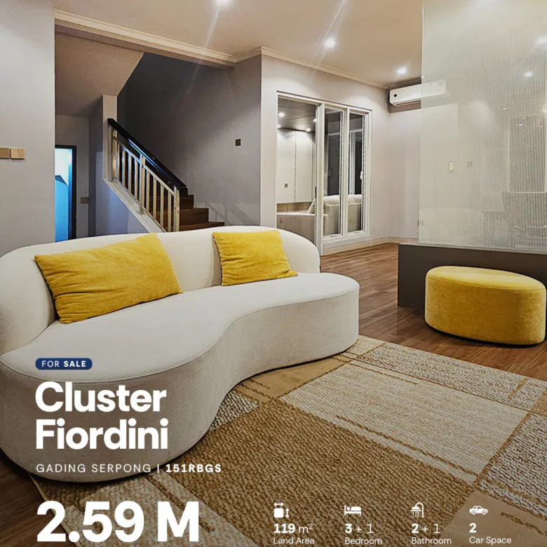 Rumah Full Interior & Furnish Cluster Fiordini Illago Gading Serpong