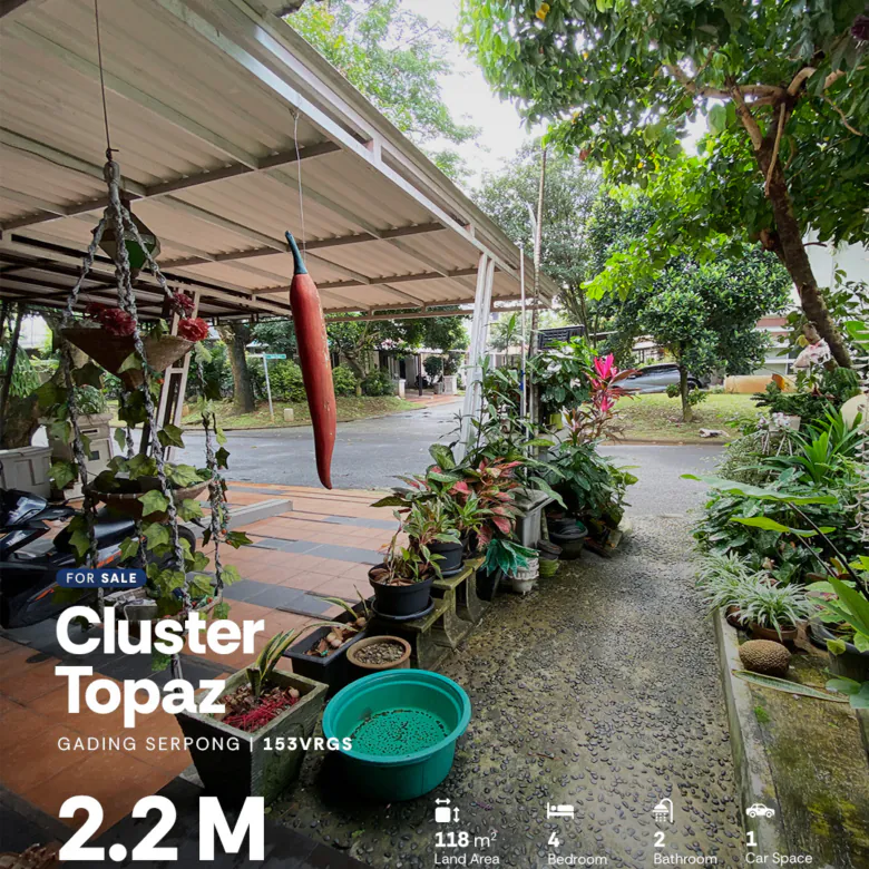 Rumah Sudah Renovasi Full Bangunan di Cluster Topaz PHG Gading Serpong