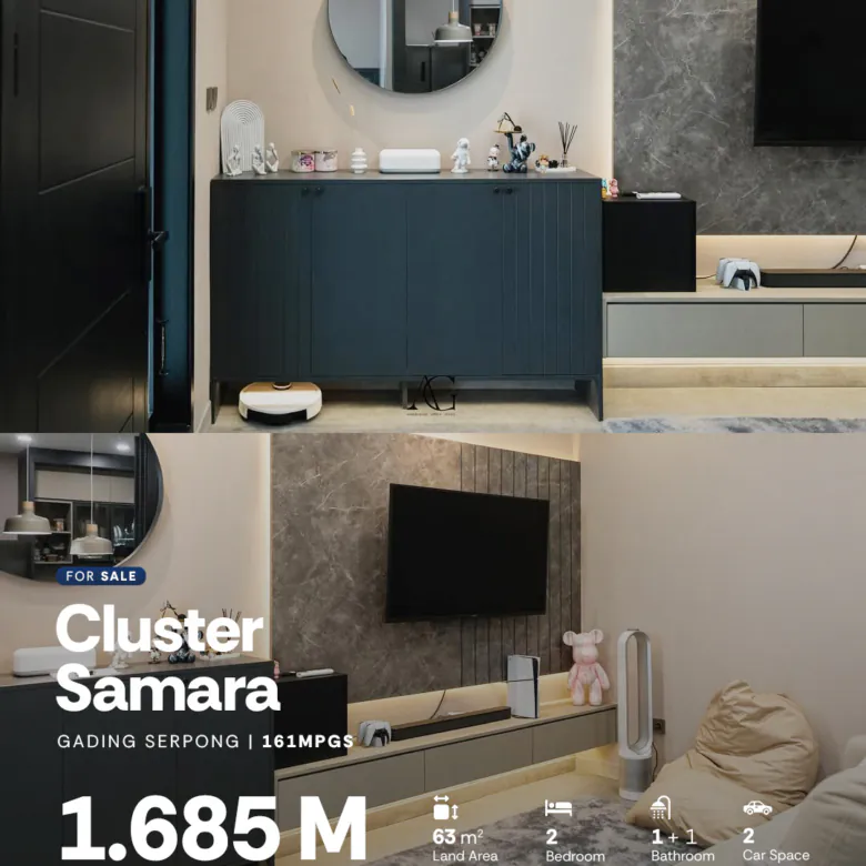 Rumah Sudah Renovasi Full Interior dan Furnished di Cluster Samara