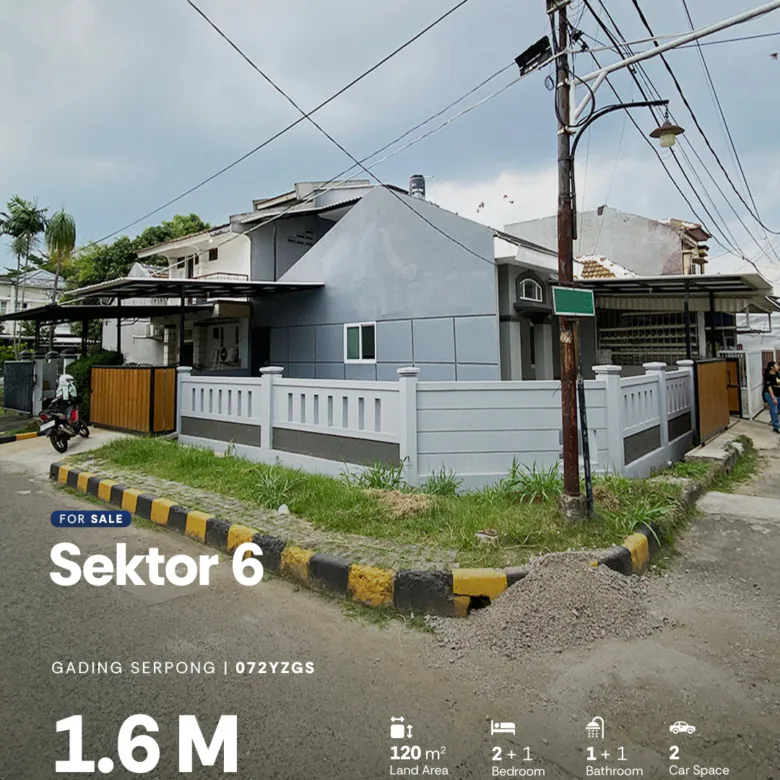 Rumah Hoek Baru Renovasi di Sektor 6 Gading Serpong