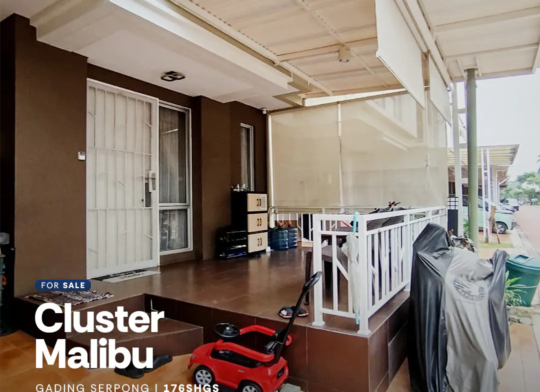Rumah 4 kamar di Cluster Malibu Village Paramount Gading Serpong, Tangerang