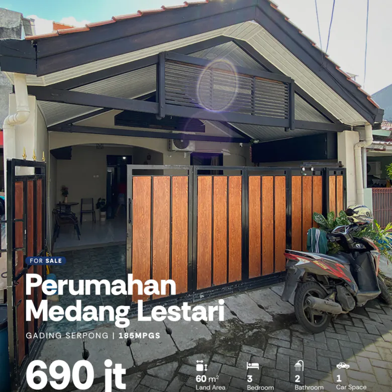 Rumah Siap Huni Terawat di Perumahan Medang Lestari Kab. Tangerang