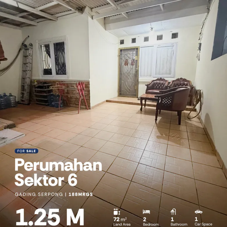 Rumah Siap Huni di Perumahan Sektor 6B Gading Serpong