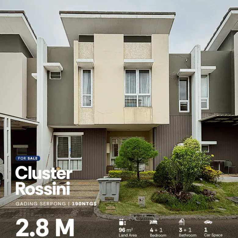 Rumah View Danau Cluster Rossini Symphonia Summarecon Gading Serpong