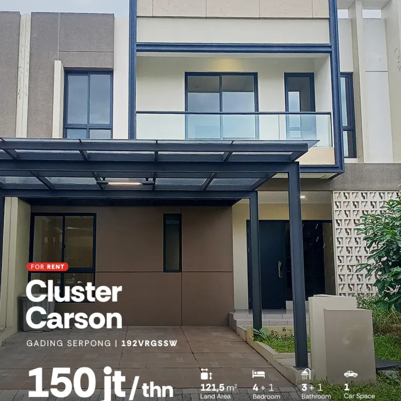 Rumah Brand New Furnish di Cluster Carson Summarecon Gading Serpong
