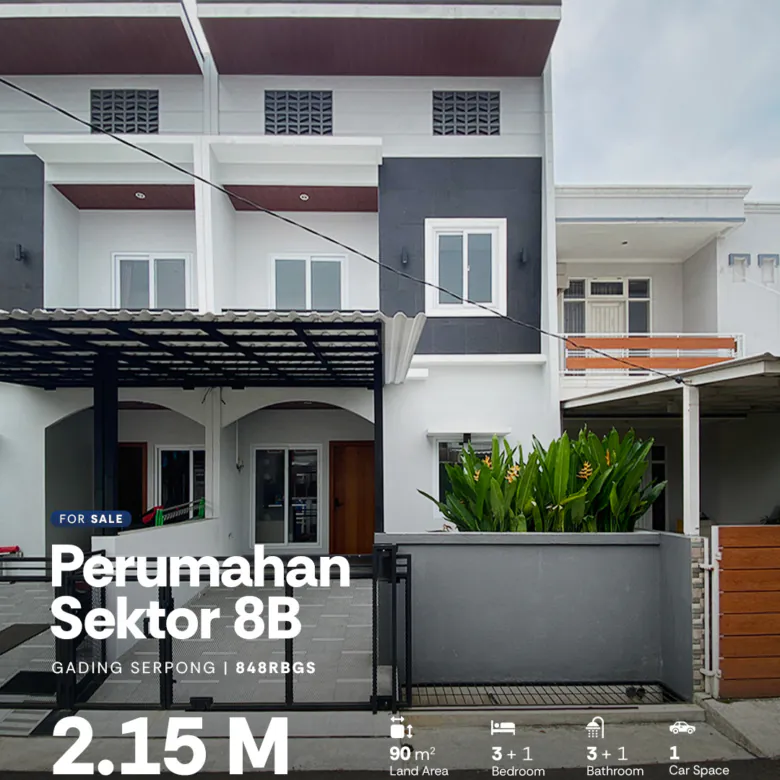 Rumah Brand New 2 Lantai di Sektor 8B Strategis di Gading Serpong