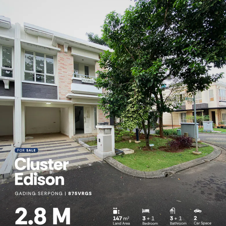 Rumah Baru Posisi Hoek di Cluster Edison Scientia Summarecon Serpong
