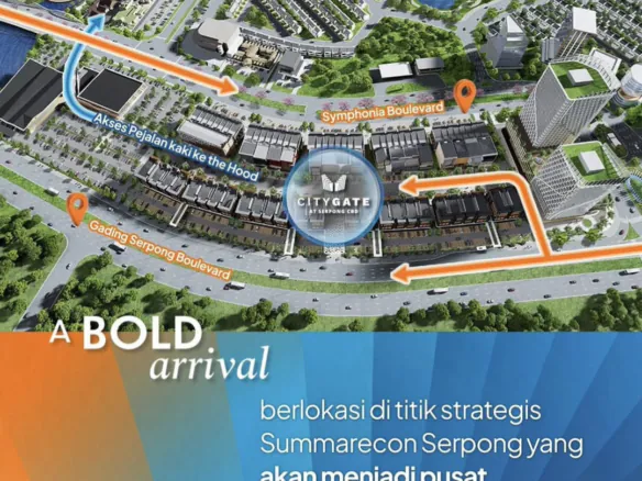 RUKO DIJUAL CITY GATE GADING SERPONG