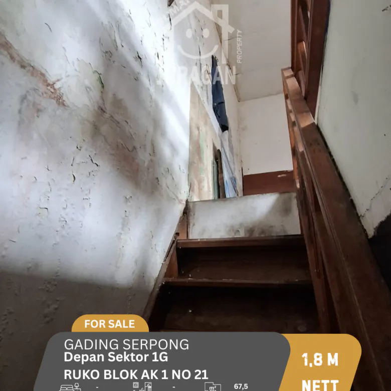 DIJUAL RUKODEPAN SEKTOR 1G GADING SERPONG