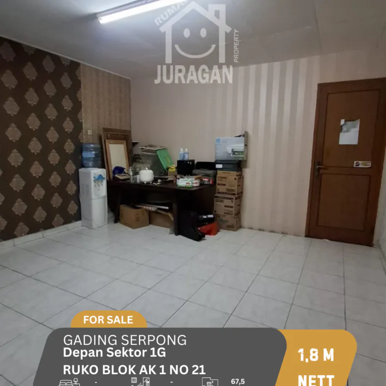 DIJUAL RUKODEPAN SEKTOR 1G GADING SERPONG