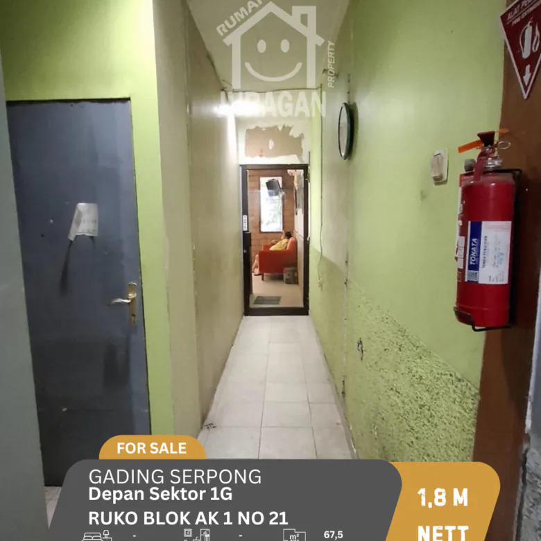DIJUAL RUKODEPAN SEKTOR 1G GADING SERPONG