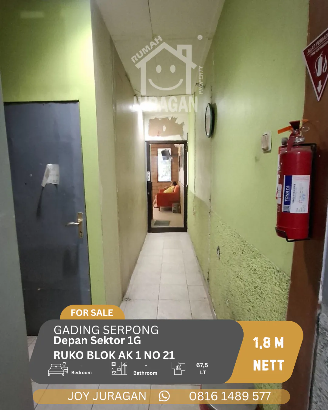 DIJUAL RUKODEPAN SEKTOR 1G GADING SERPONG