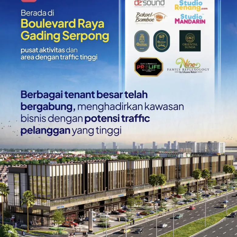 RUKO DIJUAL CITY HUB GADING SERPONG