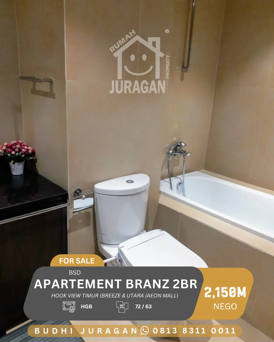 DIJUAL APARTEMEN BRANZ BSD CITY