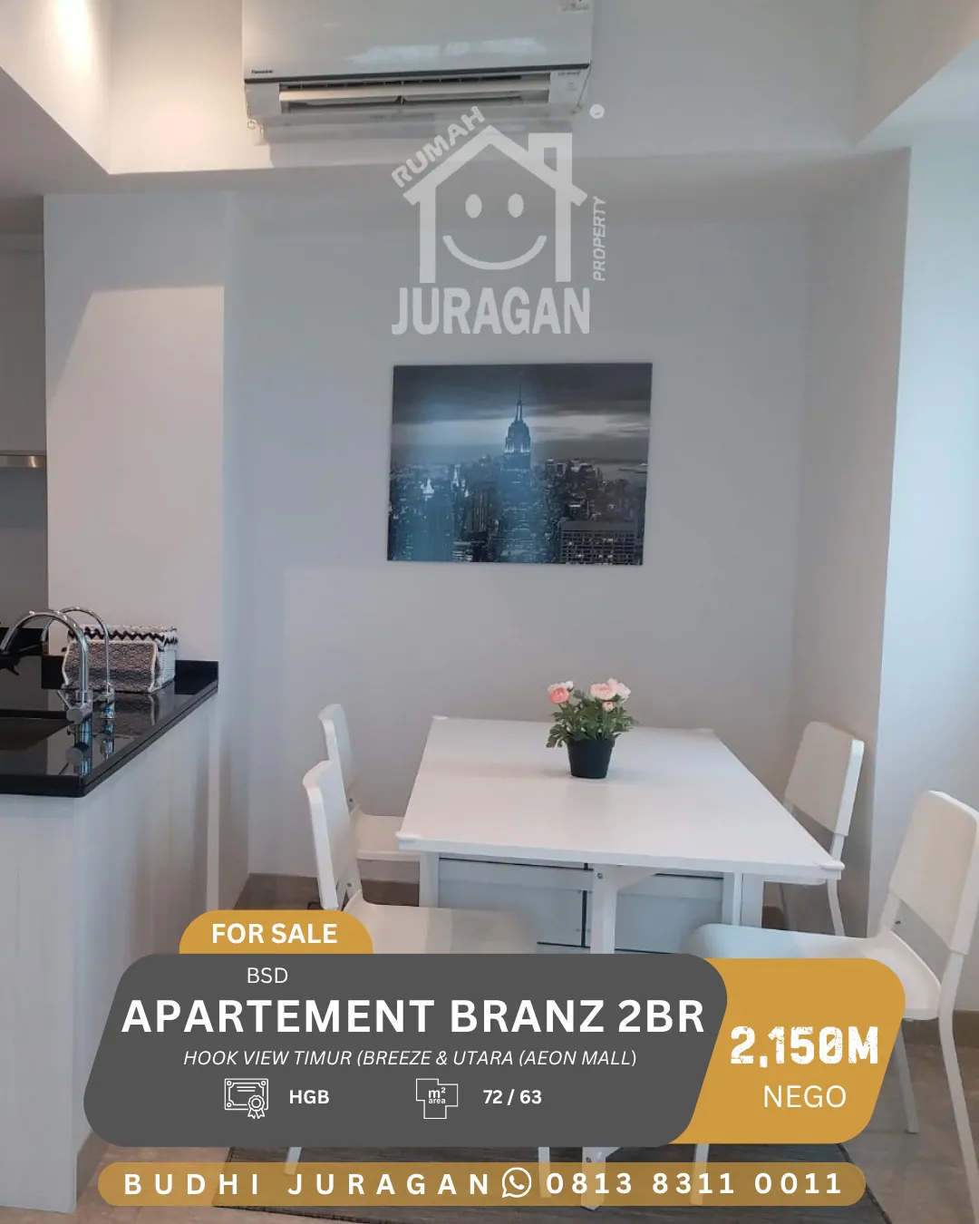 DIJUAL APARTEMEN BRANZ BSD CITY
