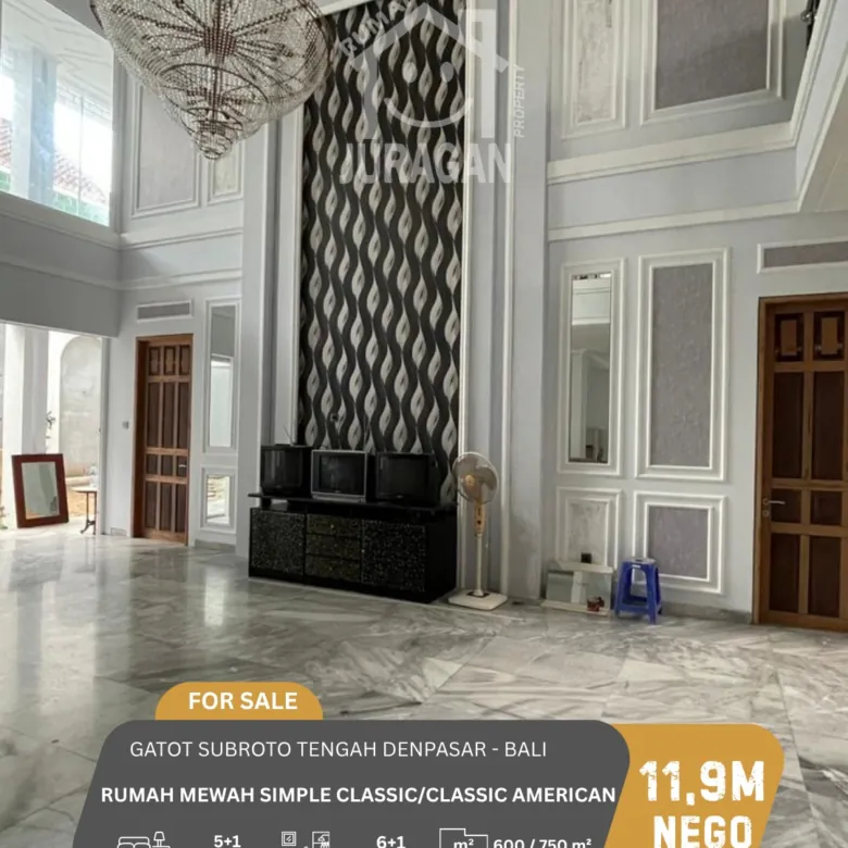 DIJUAL RUMAH MEWAH CLASSIC AMERICAN DENPASAR BALI