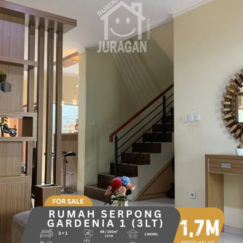 DIJUAL RUMAH SERPONG GARDEN 1 GREEN STUDENTIA