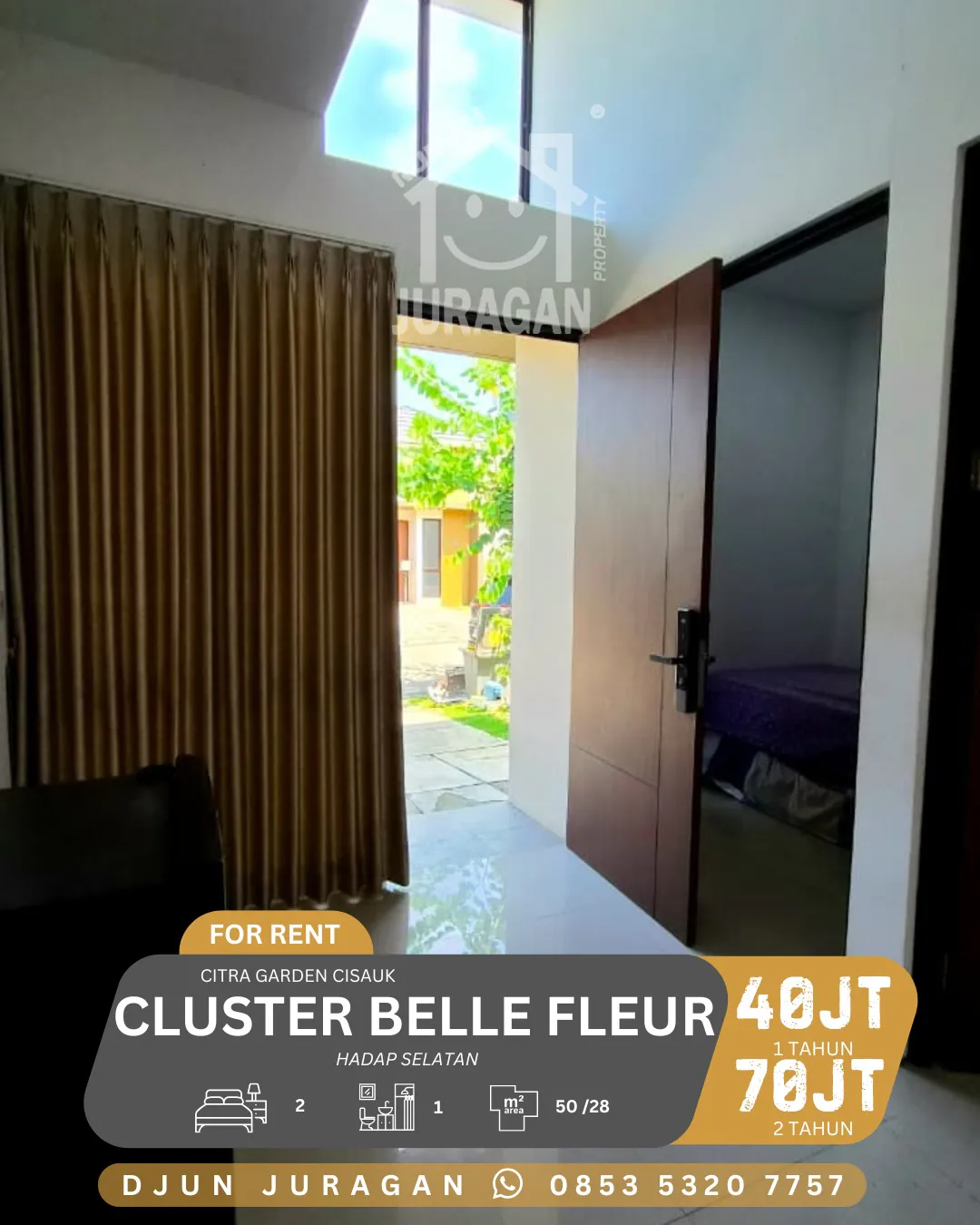 DISEWAKAN RUMAH CITRA GARDEN CISAUK – CLUSTER BELLE FLEUR