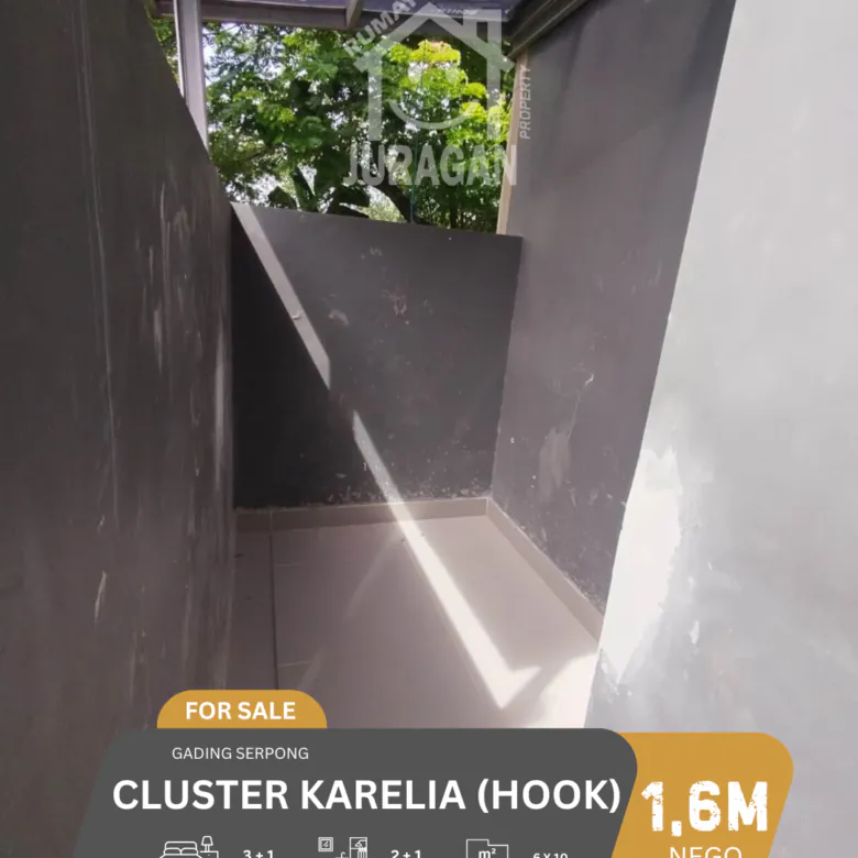 DIJUAL RUMAH CLUSTER KARELIA HOOK GADING SERPONG