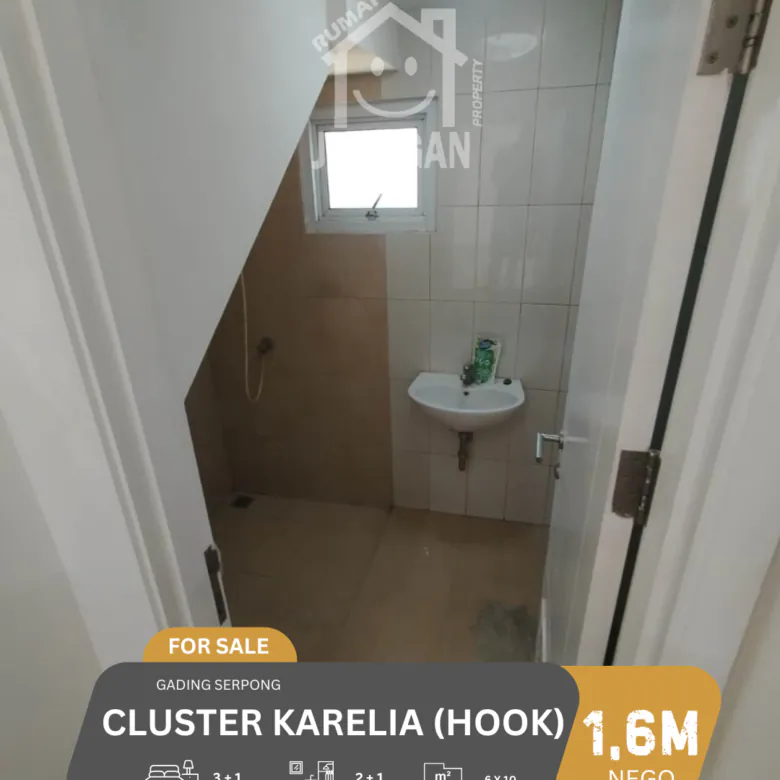 DIJUAL RUMAH CLUSTER KARELIA HOOK GADING SERPONG