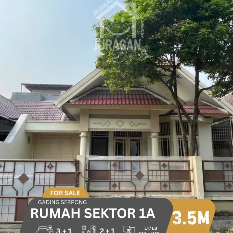 Dijual Rumah Sektor 1a Gading Serpong